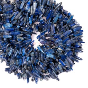 Pépites de lapis lazuli bleu or environ 6x22mm, 1 rang