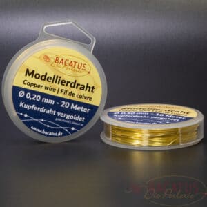 (€ 0.18 – € 1.18 / m) Modeling wire, gold-plated copper wire, Ø 0.2 – 1 mm