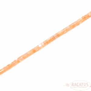 Perles Heishi Sunstone couleur sable environ 2x4mm, 1 rang