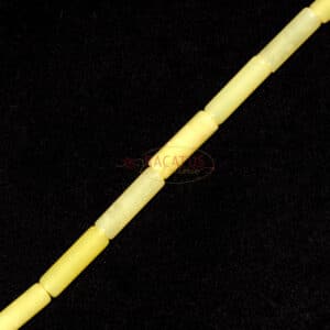Tubi di giada limone circa 4x13mm, 1 filo