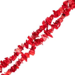Corallo di schiuma rosso scheggia circa 5×8 mm, filo doppio