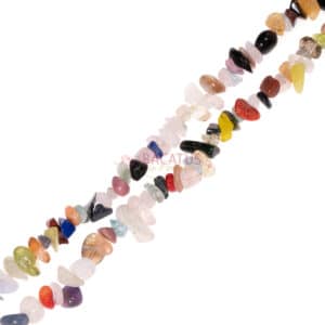 Gemstone mix sliver approx. 5x8mm, double strand