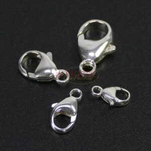 Chiusura a moschettone anello chiuso argento 925 Ø 9 – 16 mm