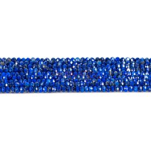 Lapis lazuli rondelle faceted 2x3mm, 1 strand