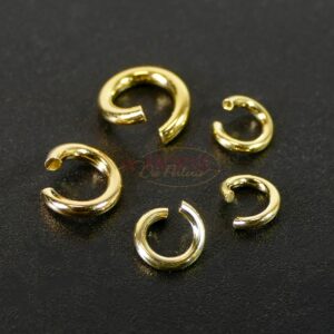 Open jump rings 925 silver * gold-plated * Ø 3 – 6.7 mm 10 pieces