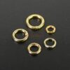 Binder rings closed 925 silver * gold-plated * Ø 4.5 - 7 mm 10 pieces - 6mm