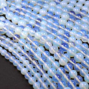 Boule opale brillante transparente 2-14 mm, 1 fil