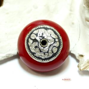 Mila perle rouge cerise env.18×22 mm