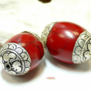 Mila perla rosso ciliegia 33×23 mm circa