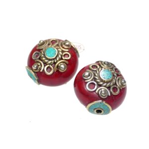 Mila pearl cherry red approx. 18×14 mm