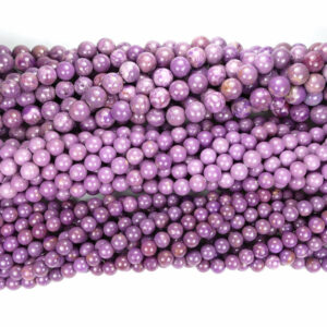 Phosphosiderit Kugel glanz lila ca. 4-12mm, 1 Strang