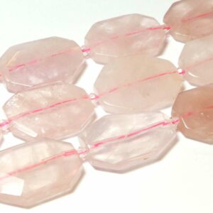 Disques de quartz rose 20 x 40 mm, 1 brin