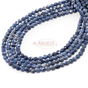 A-grade sapphire faceted round 6 mm, 1 strand