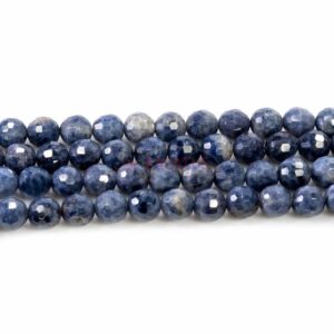 A-grade sapphire faceted round 6 mm, 1 strand