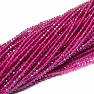 Spinel faceted red 2 mm, 1 strand