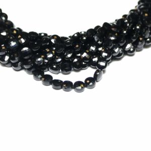 Spinel coins faceted 4 mm, 1 strand