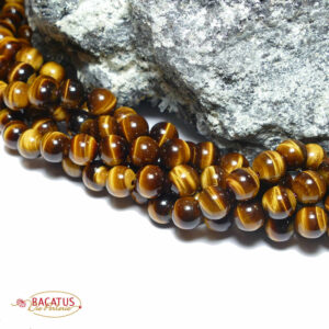 A-grade tiger eye about 6-12mm, 1 strand