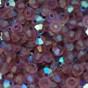 Perles de cristal Bicône PRECIOSA améthyste AB mat 3-6 mm