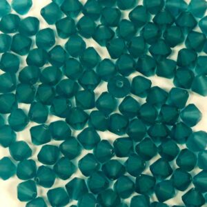 Perles de cristal Bicone PRECIOSA indicolite mat 6 mm