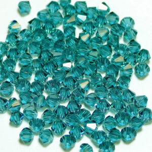 Crystal beads Bicone PRECIOSA indicolite 4 & 6 mm