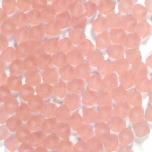 Perles de cristal Bicône PRECIOSA rosé clair mat 6 mm