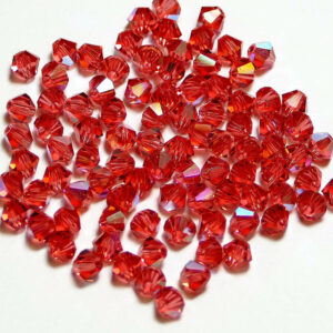 Perles de cristal Bicône PRECIOSA padparadscha AB 4 mm