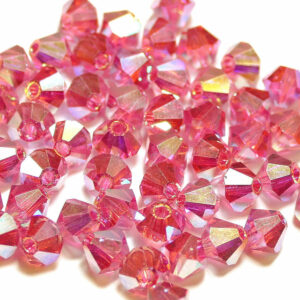 Kristallperlen Bicone PRECIOSA rosé 2AB 4 mm