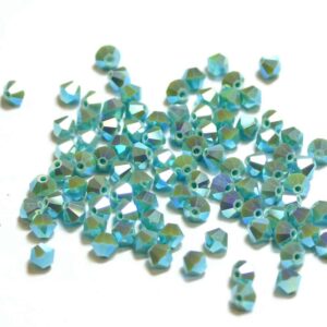 Perle di cristallo Bicono PRECIOSA turchese 2AB 4 mm