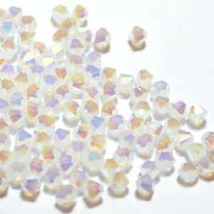 Perle di cristallo Bicono PRECIOSA bianco opale 2AB 4 & 6 mm