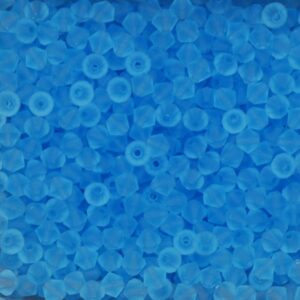 Crystal beads Bicone PRECIOSA aquamarine matt 4 & 6 mm