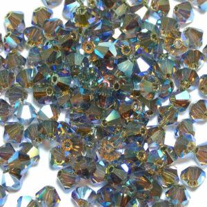 Perles de cristal Bicône PRECIOSA diamant noir 2AB 4 & 6 mm