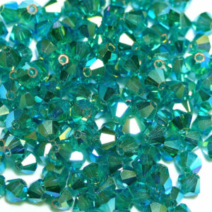 Perles de cristal Bicône PRECIOSA zircon bleu 2AB 4 & 6 mm