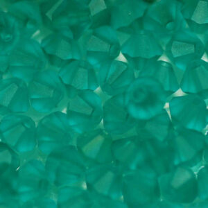 Perles de cristal Bicône PRECIOSA bleu zircon mat 3-6 mm