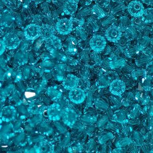 Crystal beads Bicone PRECIOSA blue zircon 3 – 8 mm