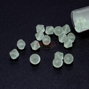 Perles cristal Bicône PRECIOSA chrysolite mat 6 mm