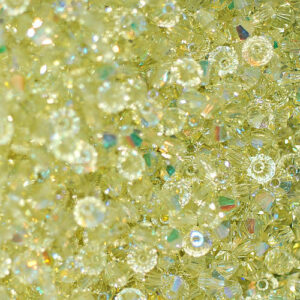 Perles de cristal Bicône PRECIOSA jonquil AB 3 & 4 mm