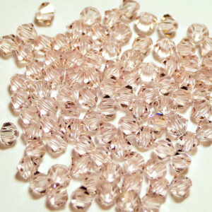 Perles Cristal Bicône PRECIOSA rosé clair 4 & 6 mm