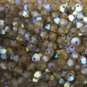 Perle di cristallo Bicono PRECIOSA topazio fumè AB opaco 3 & 6 mm
