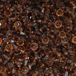 Perle di cristallo Bicono PRECIOSA topazio fumè 3 – 8 mm