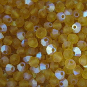 Perle di cristallo Bicono PRECIOSA topazio AB opaco 3 & 6 mm