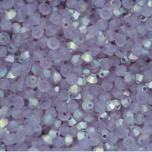 Kristallperlen Bicone PRECIOSA violet AB matt 3 & 6 mm