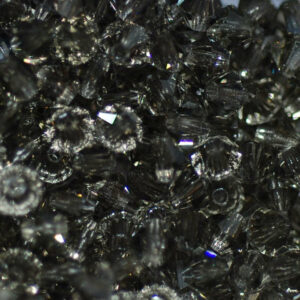 Perles de cristal Bicône PRECIOSA diamant noir 3-8 mm