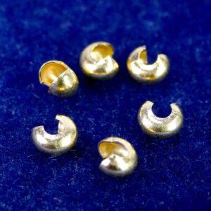 Crimp cover 925 silver * gold-plated * Ø 3-4 mm 1 piece