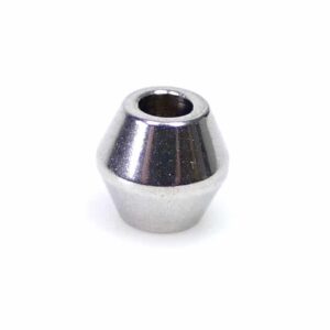 Perle double cône acier inoxydable 6×5,5 mm