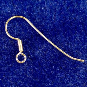 Fishhook Earwires 925 silver * gold plated * 20mm 1 piece