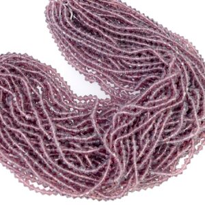 Glass beads double cone blackberry Ø 4 mm, 50 strands