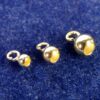 Bell caps small eyelet open 925 silver * gold-plated * Ø 3-6mm - 3mm