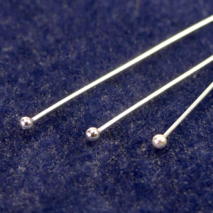Head pins with plain round 925 silver Ø 80 mm