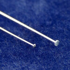 Headpins with pad 925 silver Ø 50 – 80 mm