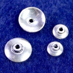Perlkappe glatt poliert 925 Silber Ø 3-10 mm